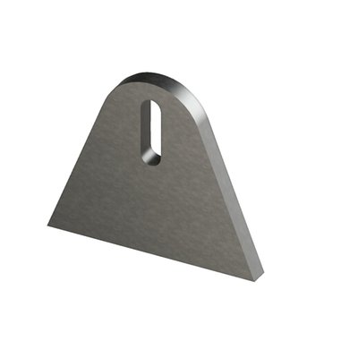 laster cut S235 JR3 steel, 6mm thick; B= 65 mm / L= 55  mm horizontal slotted