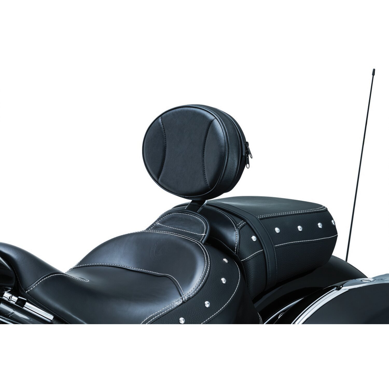 Kuryakyn, Plug-n-Go driver backrest with black pad, Plain