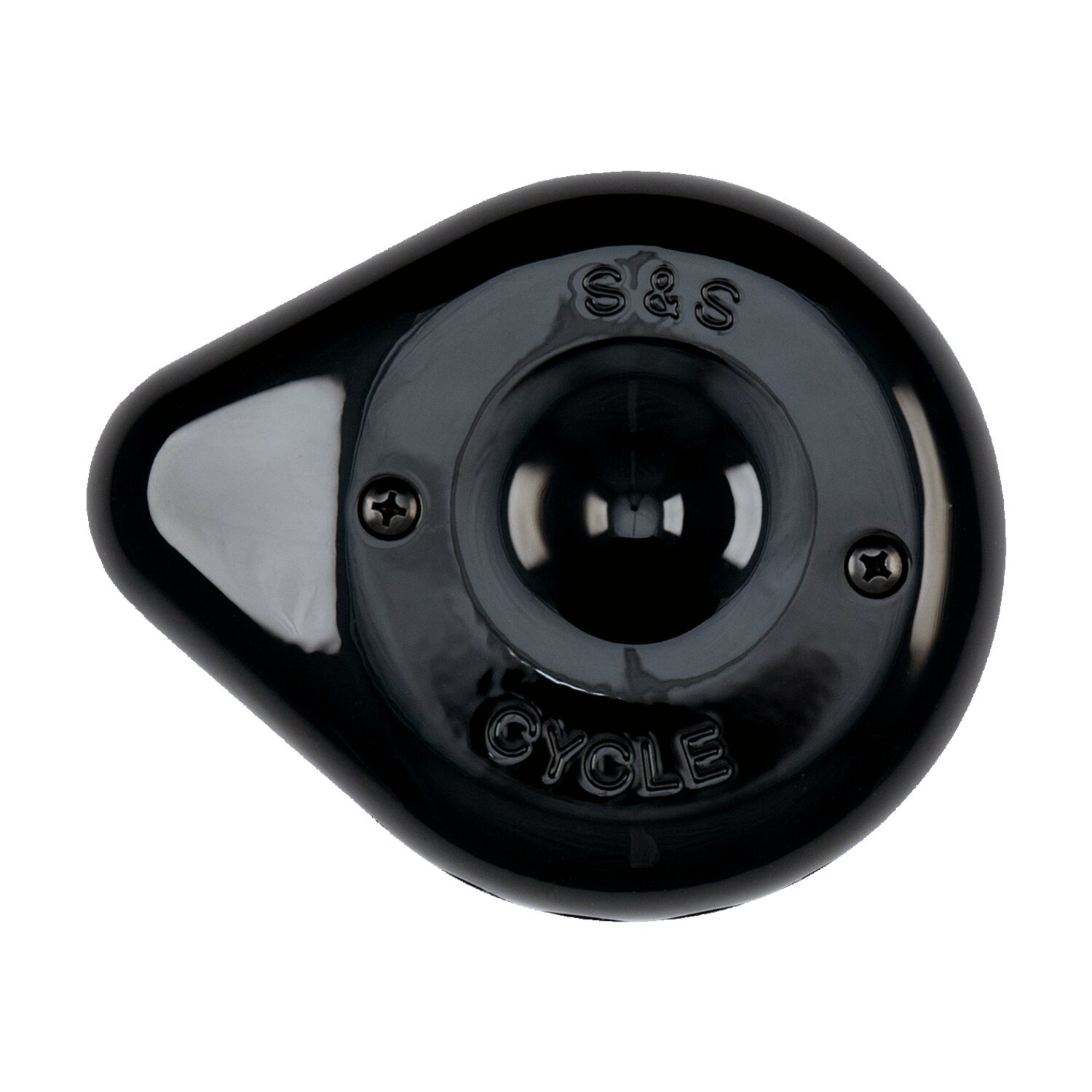 S&S Mini Teardrop Stealth air cleaner cover, Black, Gloss