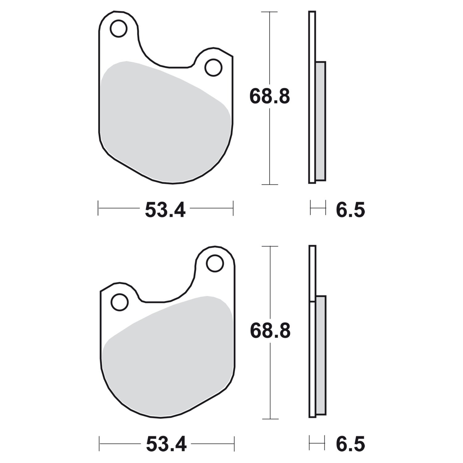 SBS, brake pads. Street Carbon Tech (organic
