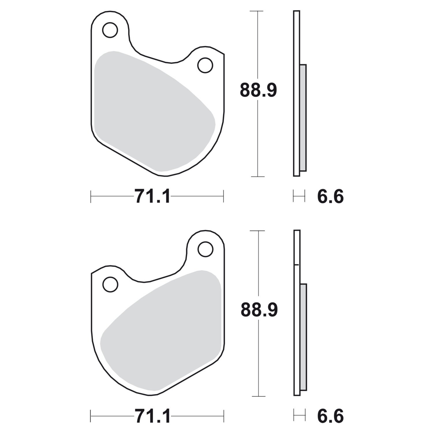 SBS, brake pads. Street Carbon Tech (organic