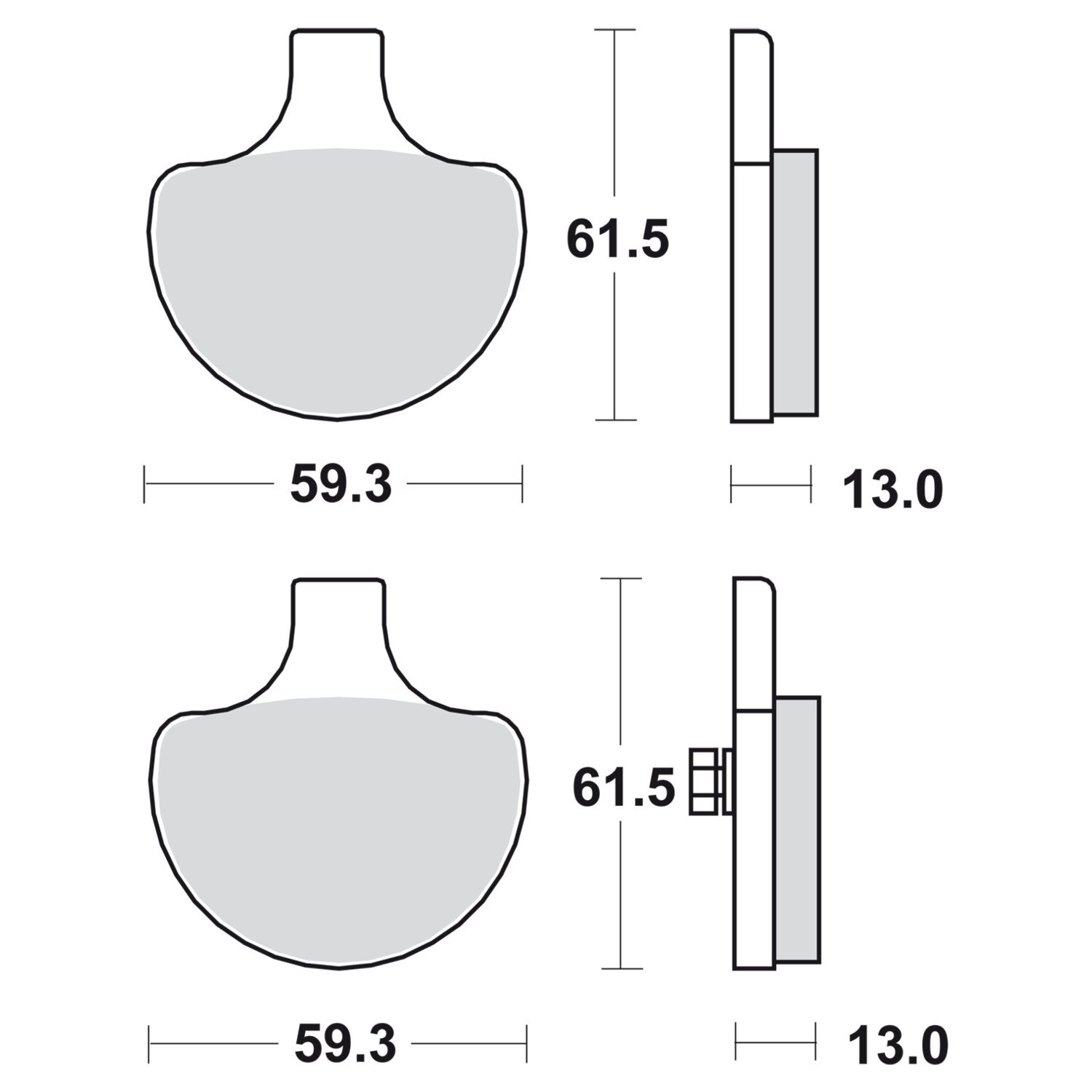 SBS, brake pads. Street Ceramic (organic