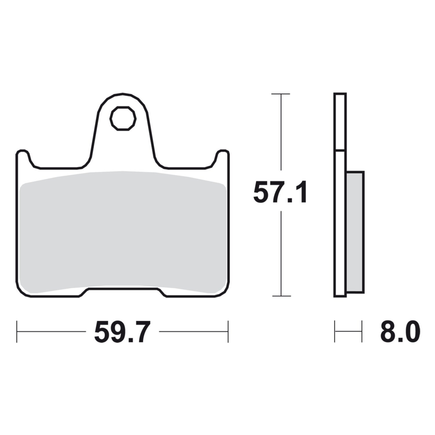 SBS, brake pads. Street Carbon Tech (organic
