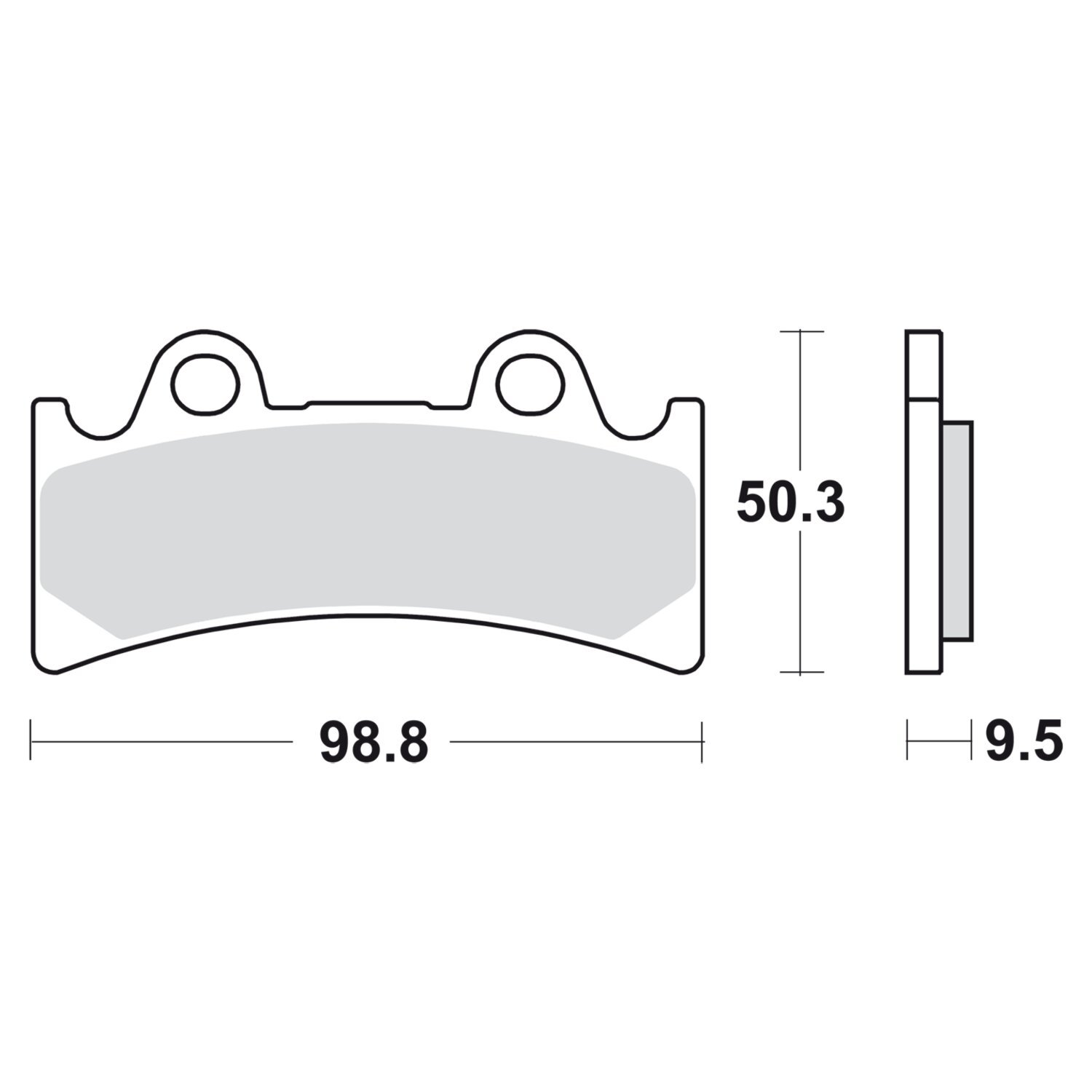 SBS brake pads street excel sintered