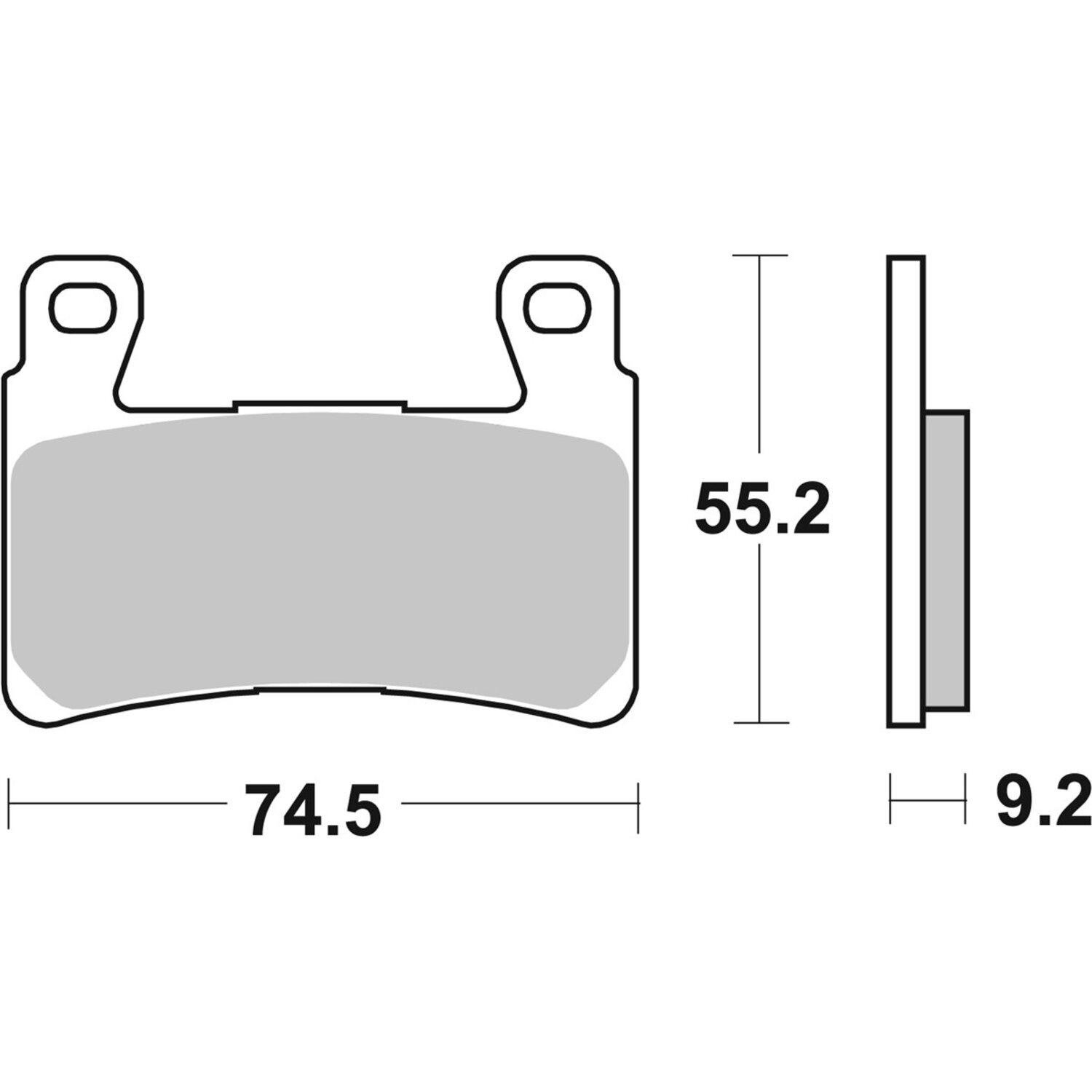 SBS, brake pad set. Street Excel Sinter