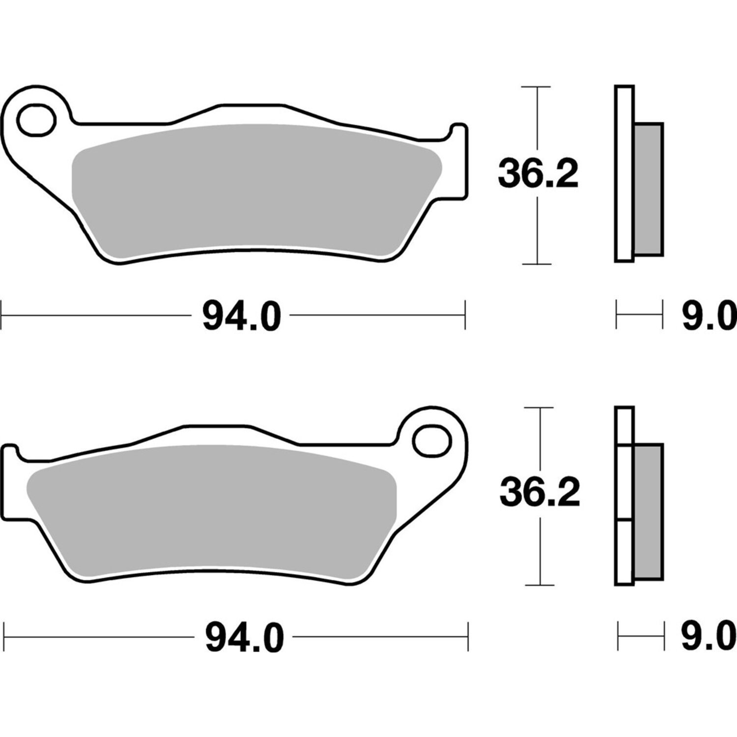 SBS, brake pads. Street Carbon Tech (organic