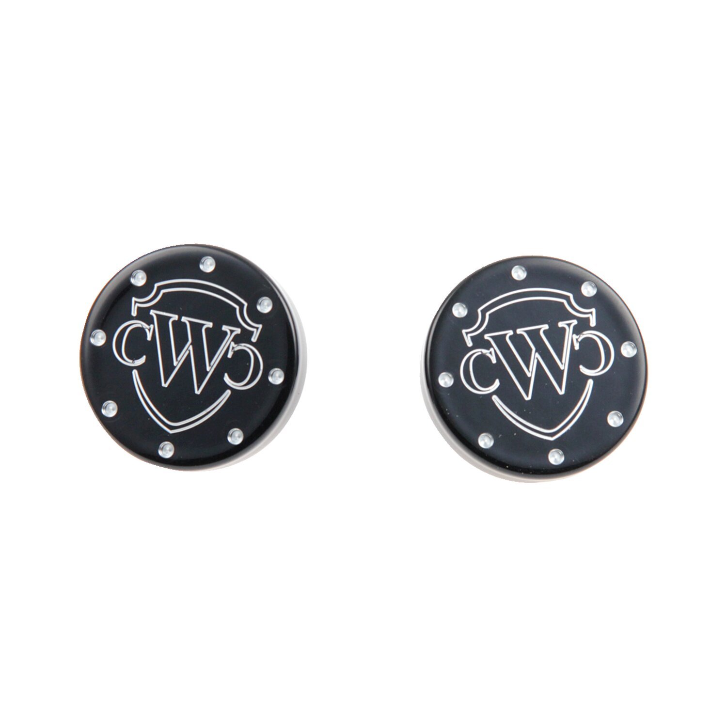 Cult-Werk, front axle cover kit. Gloss black with logo