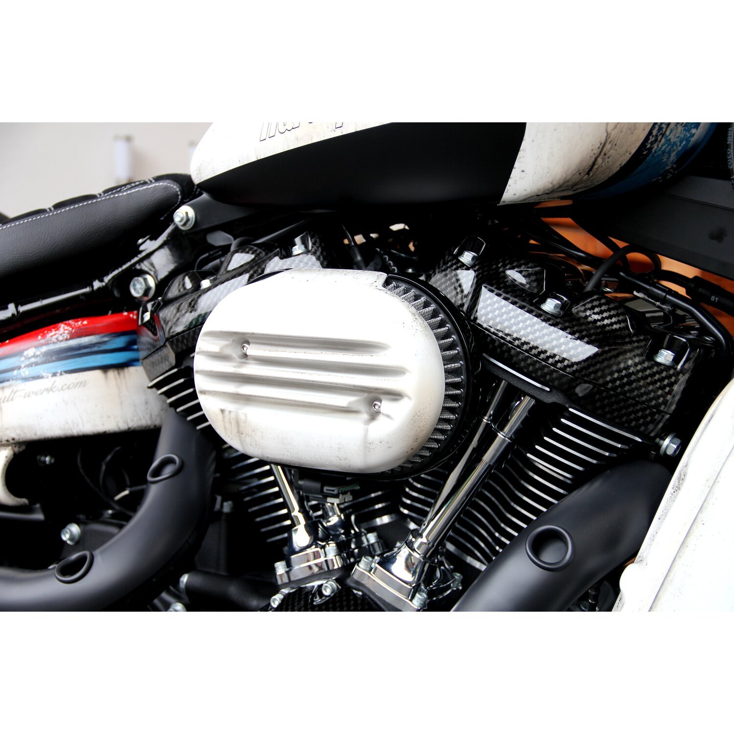 Cult-Werk, air cleaner cover, racing Black, Black, Matte