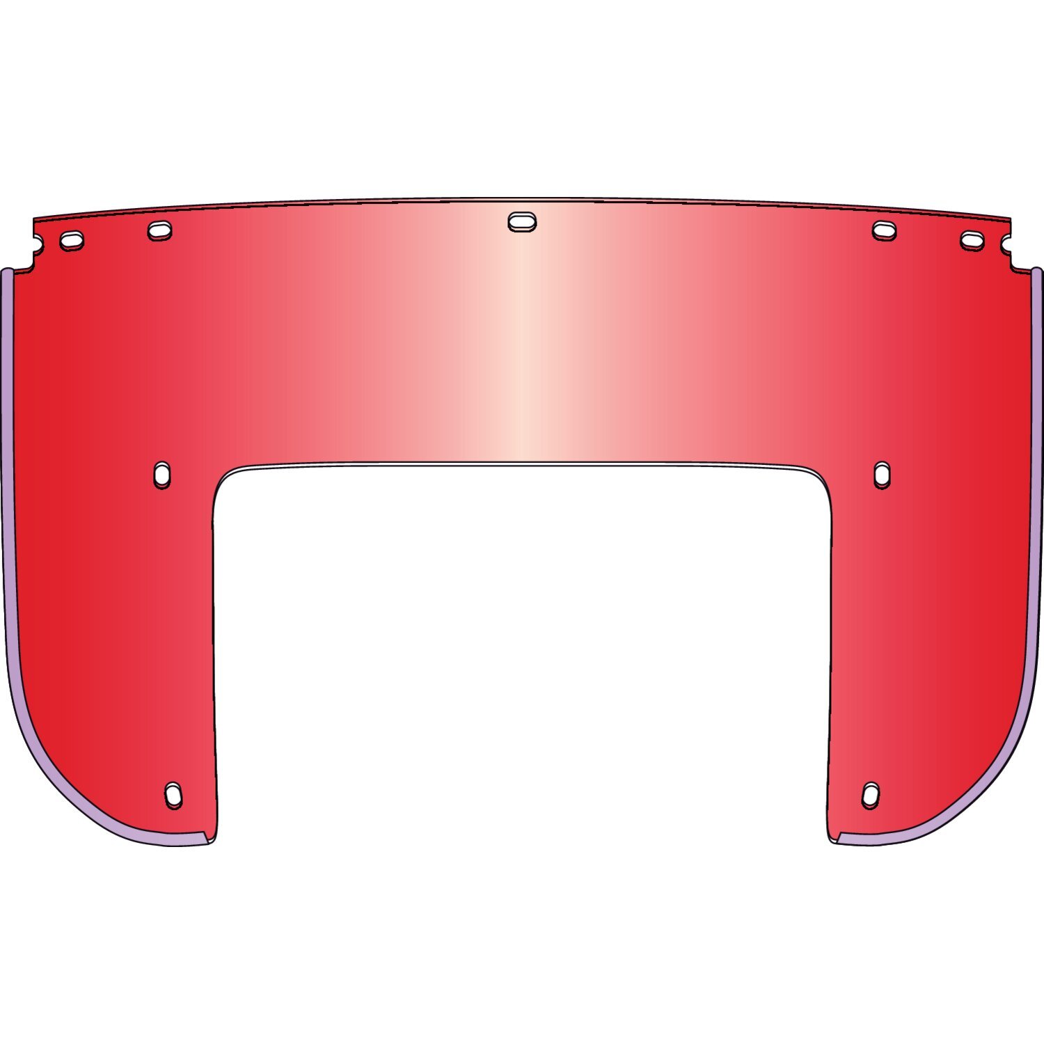 National Cycle, Beaded 7-bolt lower window, Red