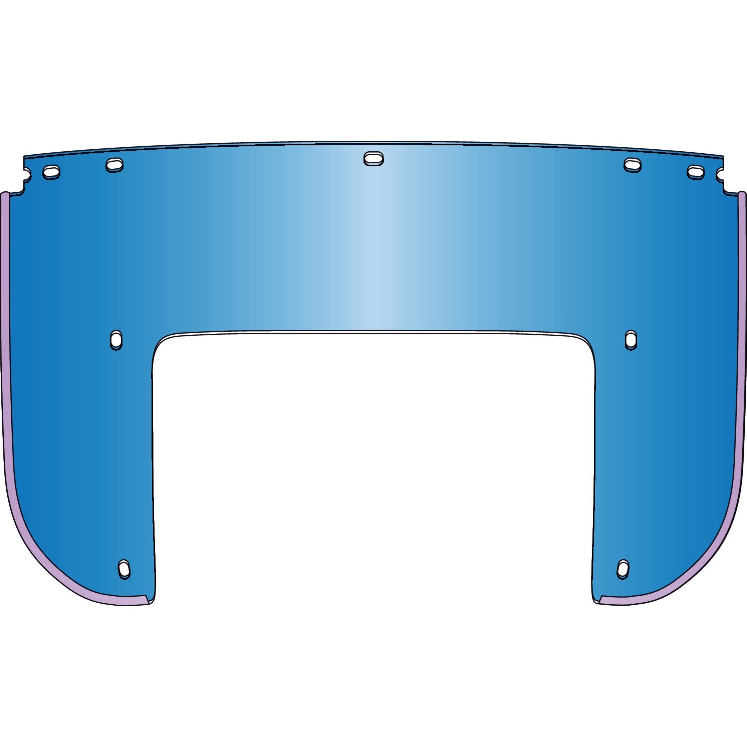 National Cycle, Beaded 7-bolt lower window, Blue