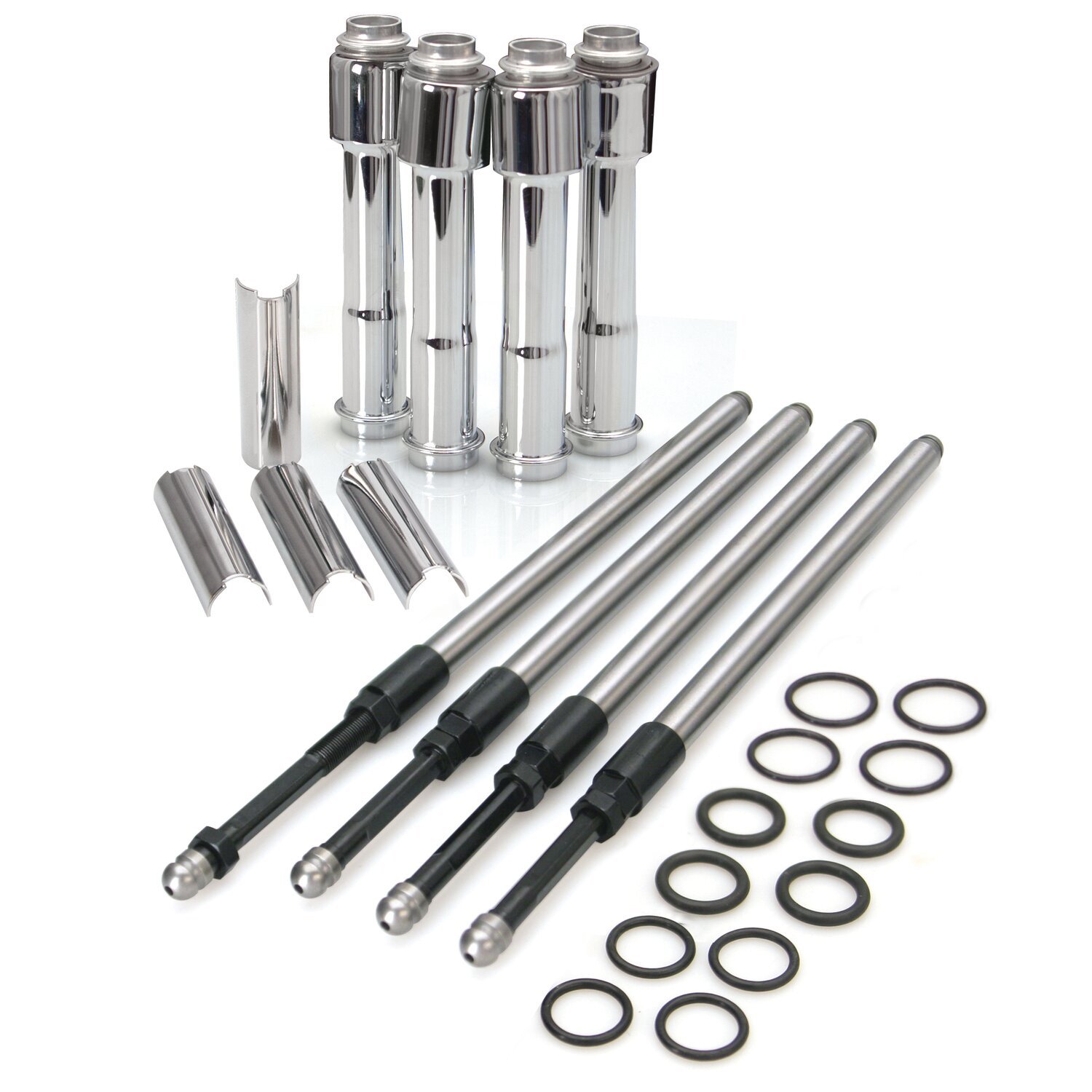 S&S, XL Sportster Quickee pushrod & cover kit, Chrome