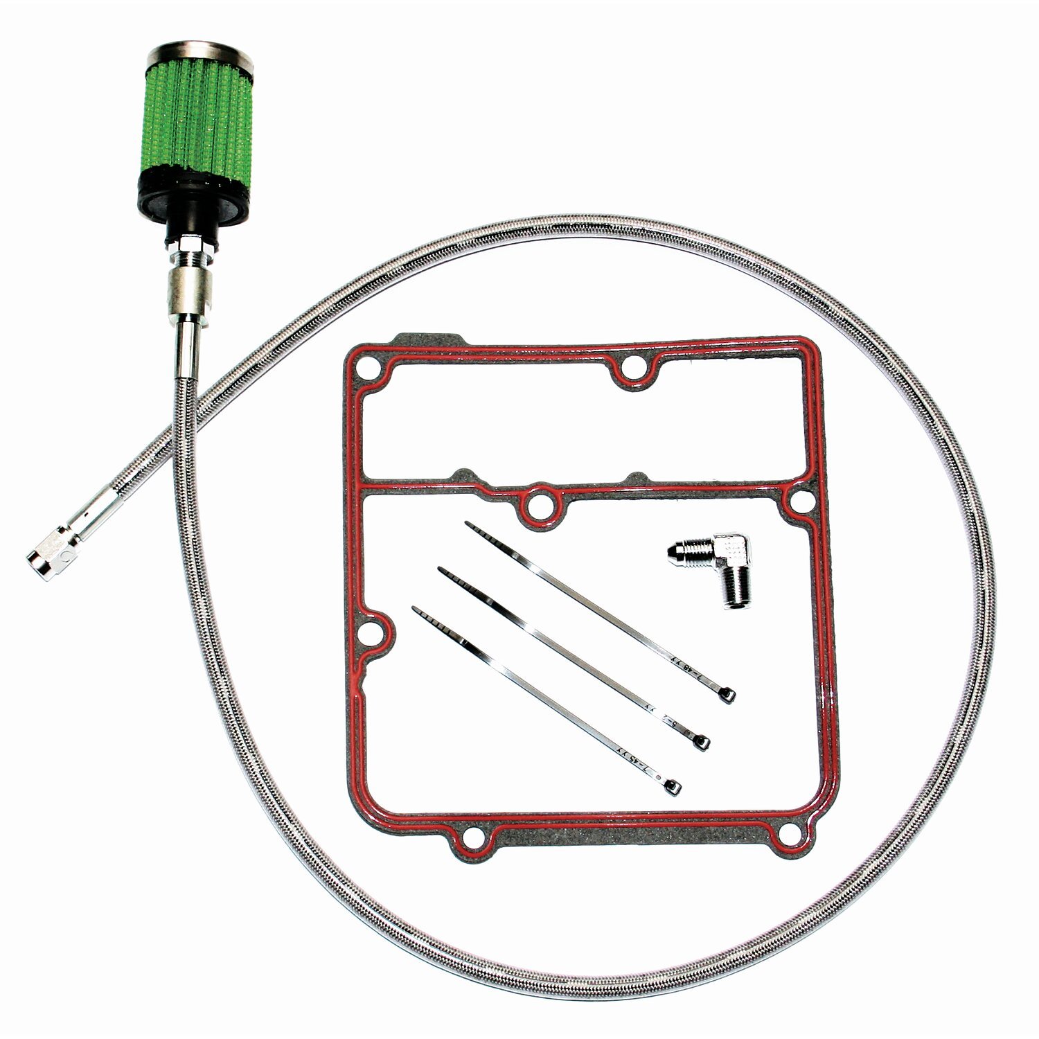 Feuling, oil tank breather kit. Polished. Dyna