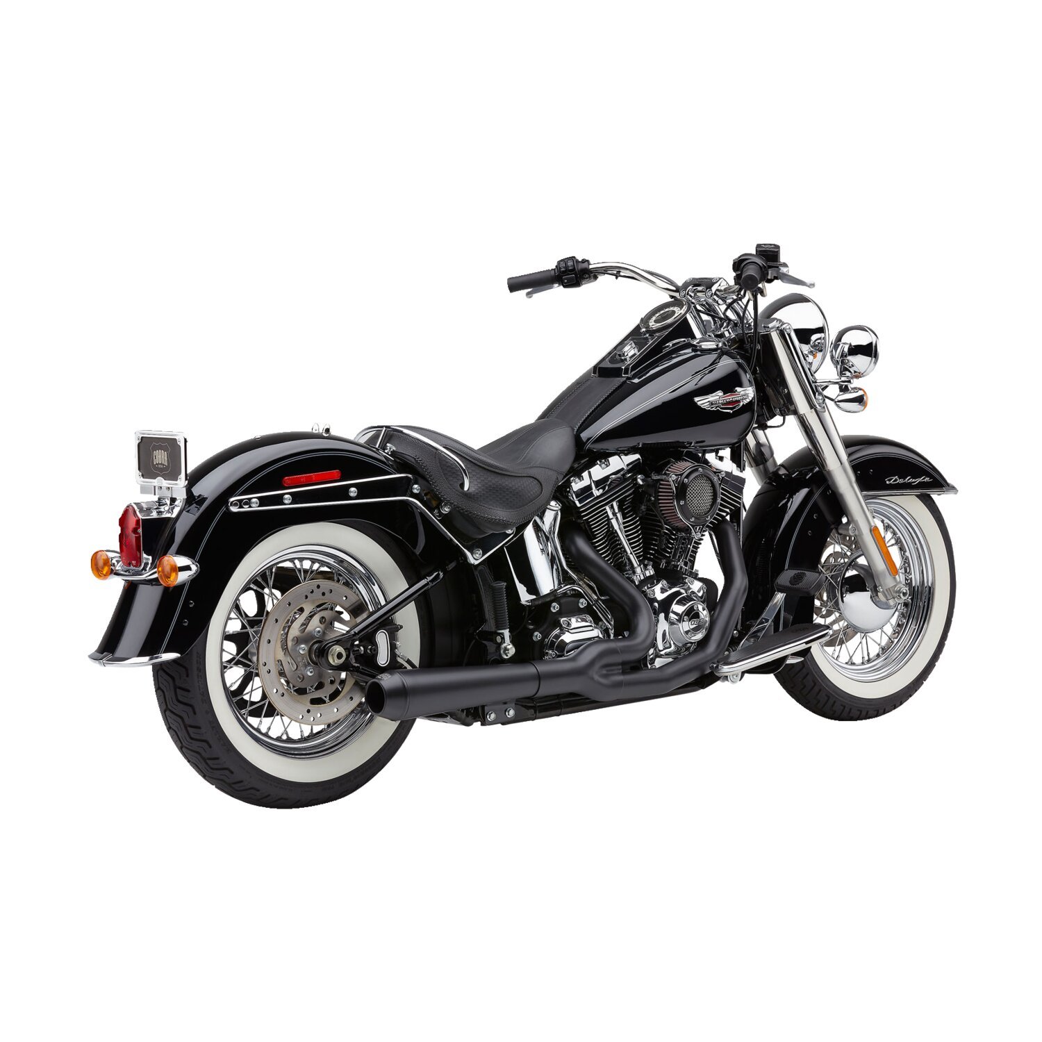Cobra, El Diablo 2-into-1 exhaust, Black, Matte