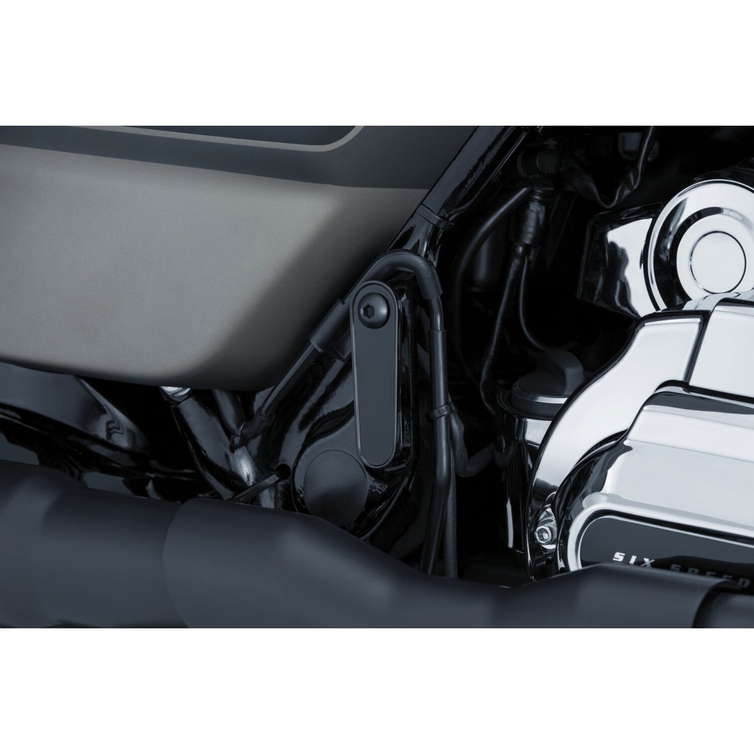 Kuryakyn, Passenger board block off plate set, Black, Gloss