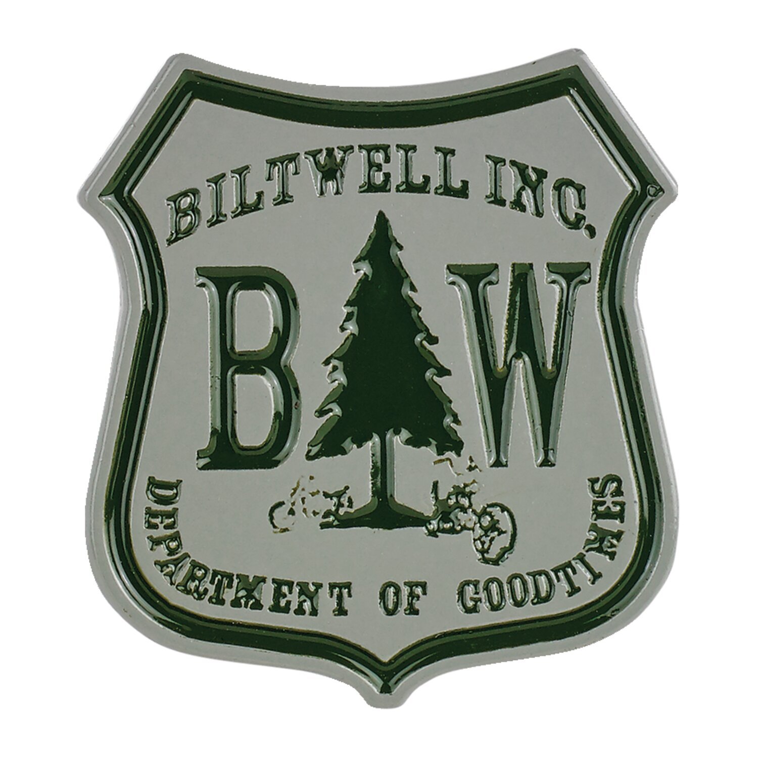 Biltwell enamel pin Good times green/grey, Gray