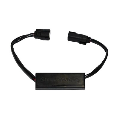 10 strobe patterns selectable through the dial on the module. Strobes the rear and side sections of the OEM Tour Pack. Module dimensions approx. 4.2" x 1.4" x 0.6". 
Note: Requires the use of LED bulbs in the rear. Must be used with Low Power Current Draw LEDs such as Custom Dynamics® LEDs. The use of Incandescent or High Power LEDs (greater than 300ma) will cause the unit to fail. 
Note: Confirm stock Tour-Pak® operation before purchasing. Corners of stock LED Tour-Pak® must function as Run/Brake/Turn for brake/flash patterns to affect these sections of the Tour-Pak®. BCM may need to be reprogrammed for left, center, and right sections of LED Tour-Pak® to flash/strobe when brake is applied. Note: this module cannot be used with the SMART Triple Play® BCM.