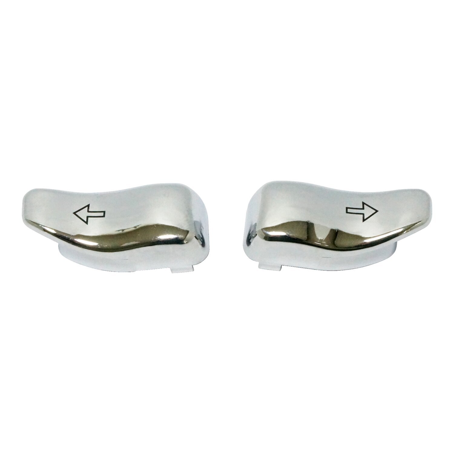 Turn signal switch extender cap set, Chrome