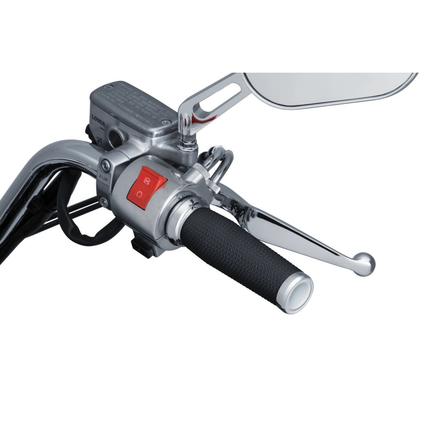 Kuryakyn, Thresher grips, Black, Chrome