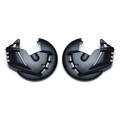 Kuryakyn Rotor Covers transform the lower front end of your Goldwing with their contoured and sculpted custom styling that conceals the visible brake rotor and caliper. Easy to install or remove for required maintenance. 
Can be used together with the Kuryakyn LED Ring of Fire for increased visibility at night.