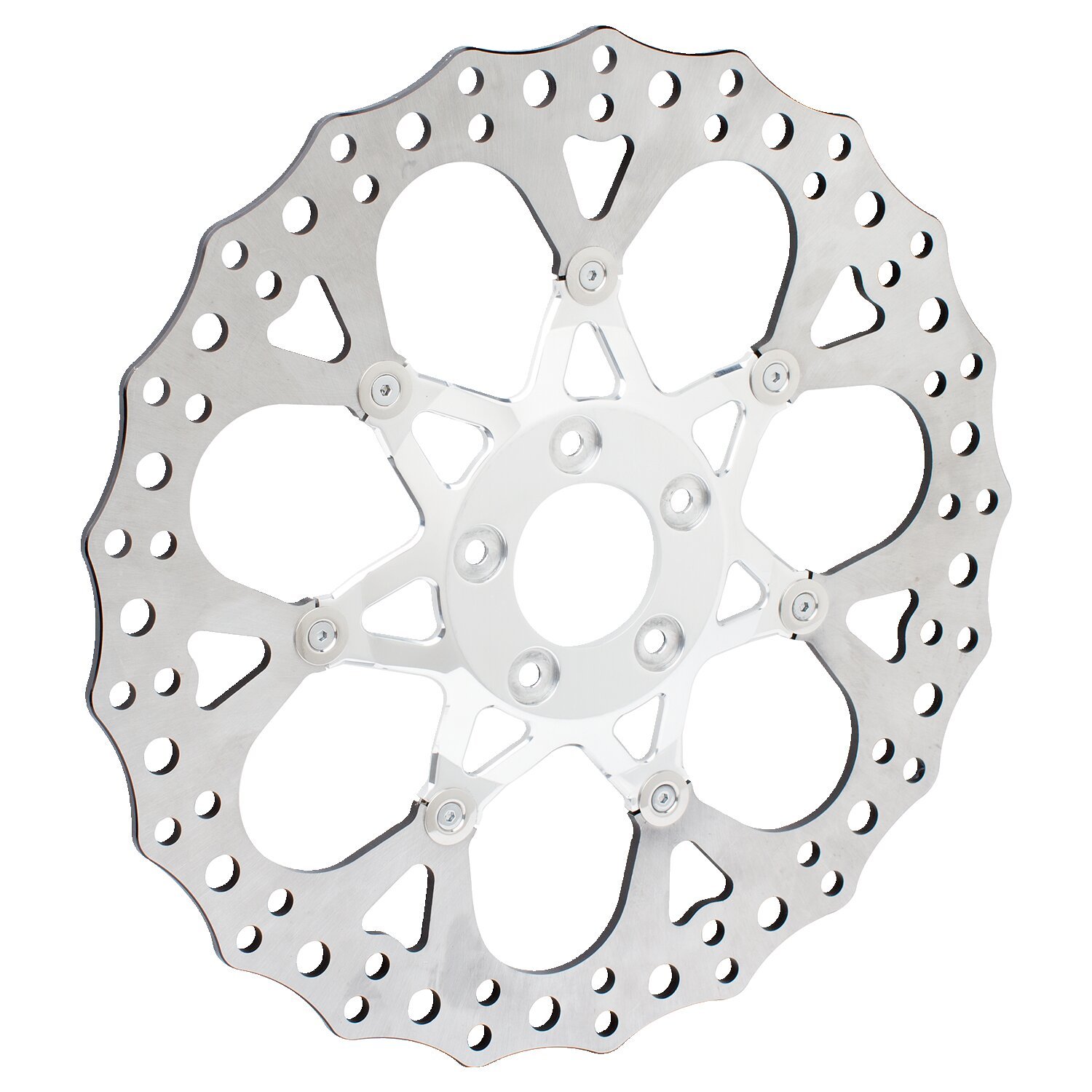 Arlen Ness, 14" procross brake rotor front, 356 mm, Chrome