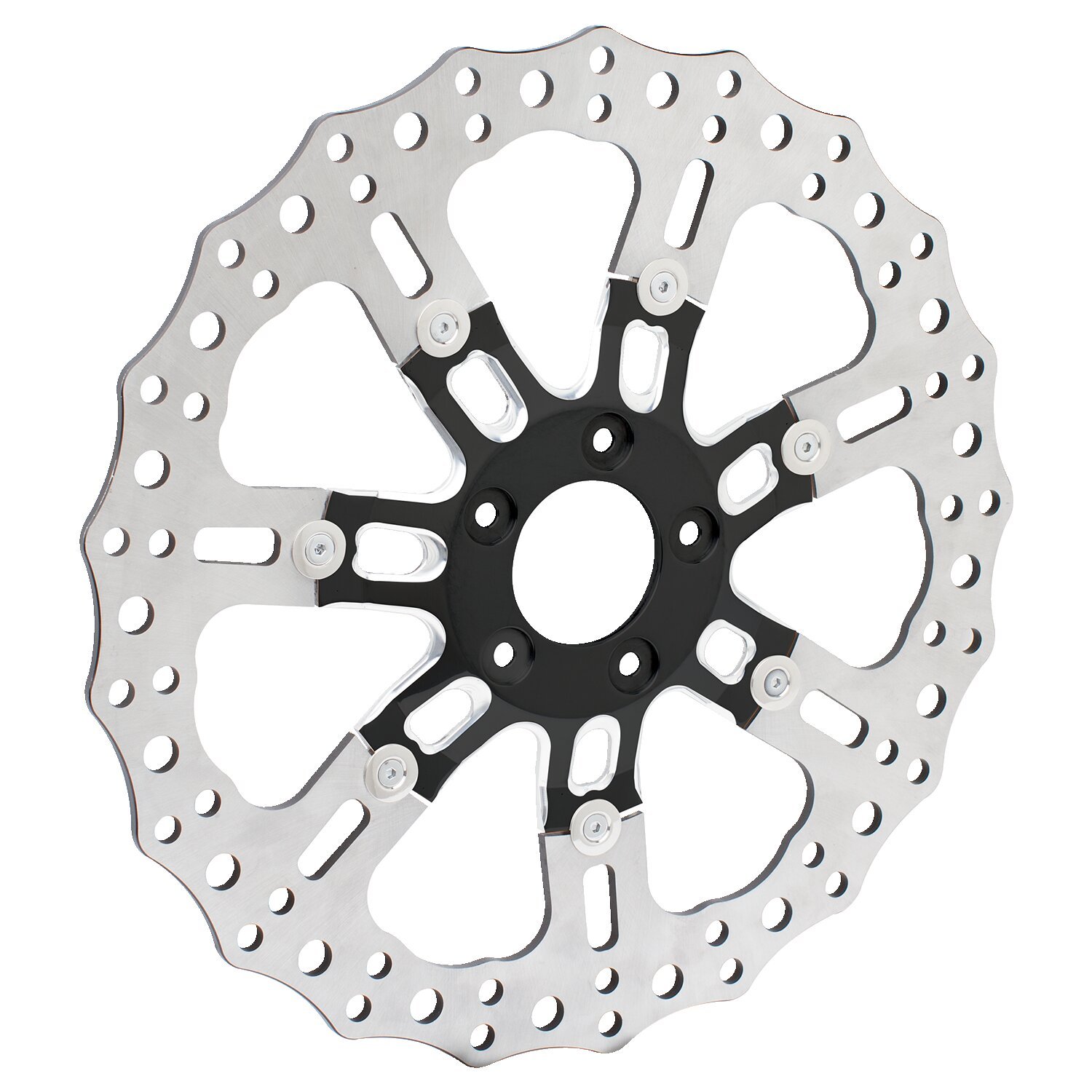 Arlen Ness, 14" 7-valve brake rotor front, Black, 356 mm