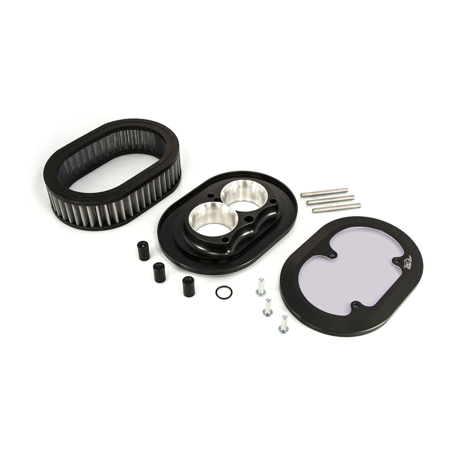 Free Spirits, Street Rod Hi Flow air cleaner kit, Black, Polished