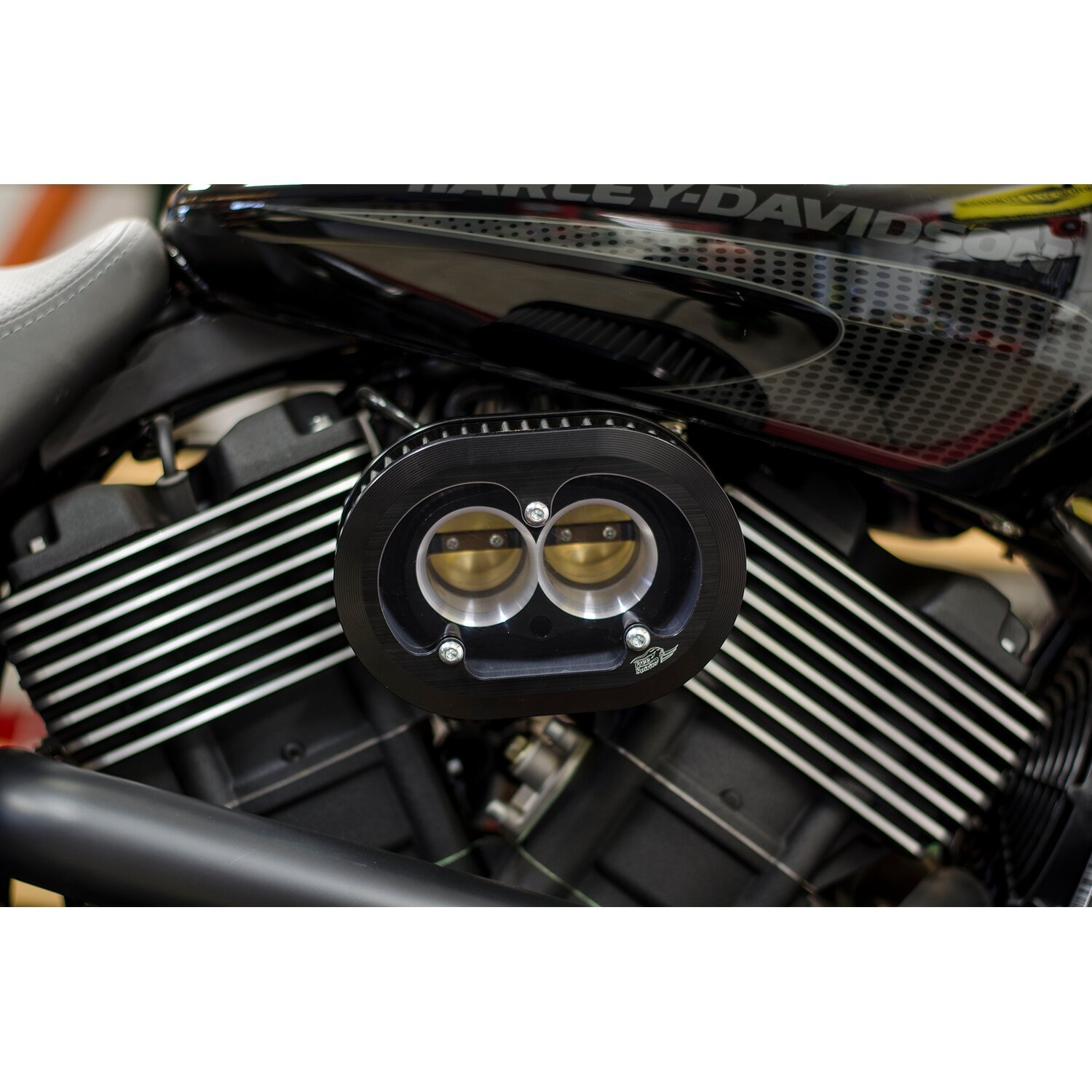 Free Spirits, Street Rod Hi Flow air cleaner kit, Black, Polished