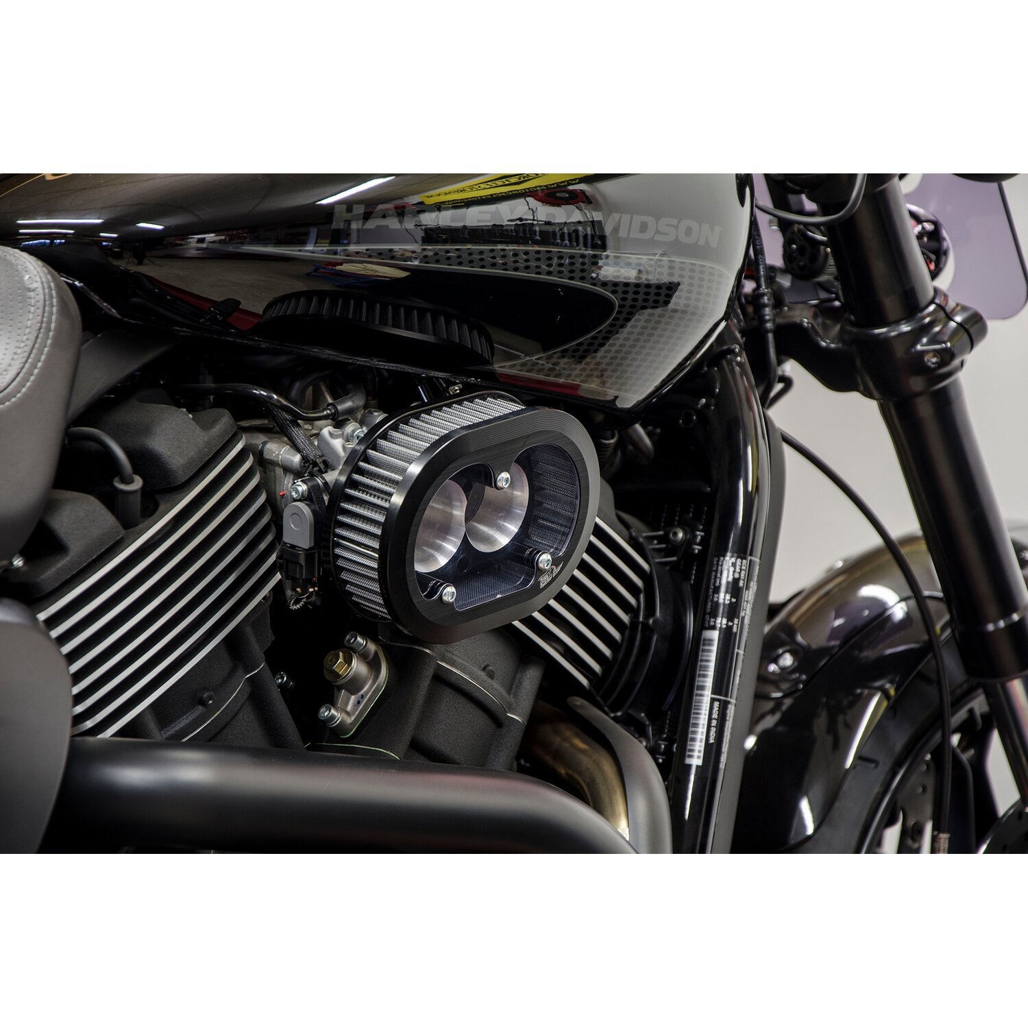 Free Spirits, Street Rod Hi Flow air cleaner kit, Black, Polished