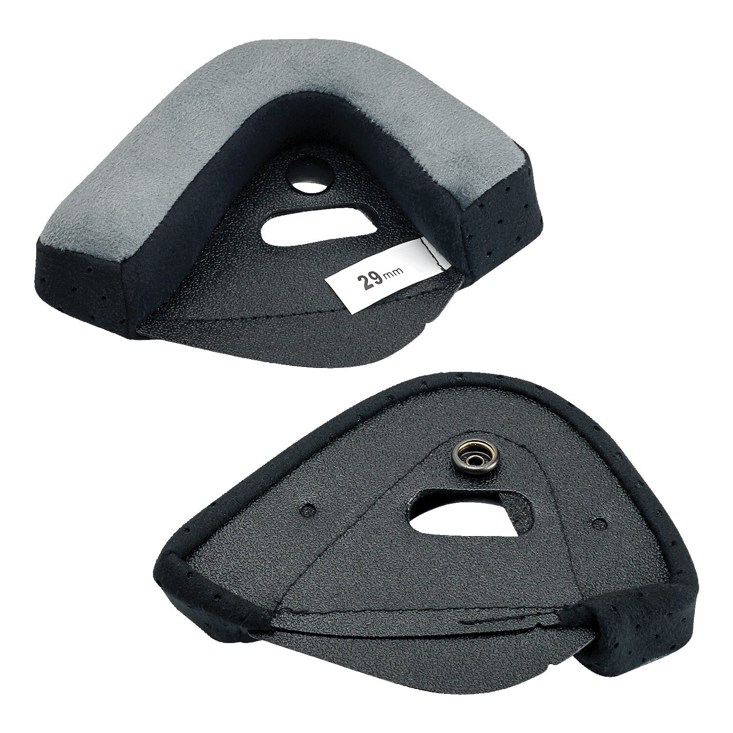 Biltwell Bonanza cheek pad set - 16mm, Gray, 25 mm