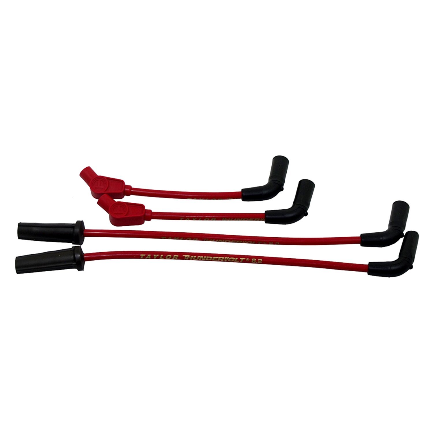 Red — Taylor, 8.2mm ThunderVolt spark plug wire set, Red