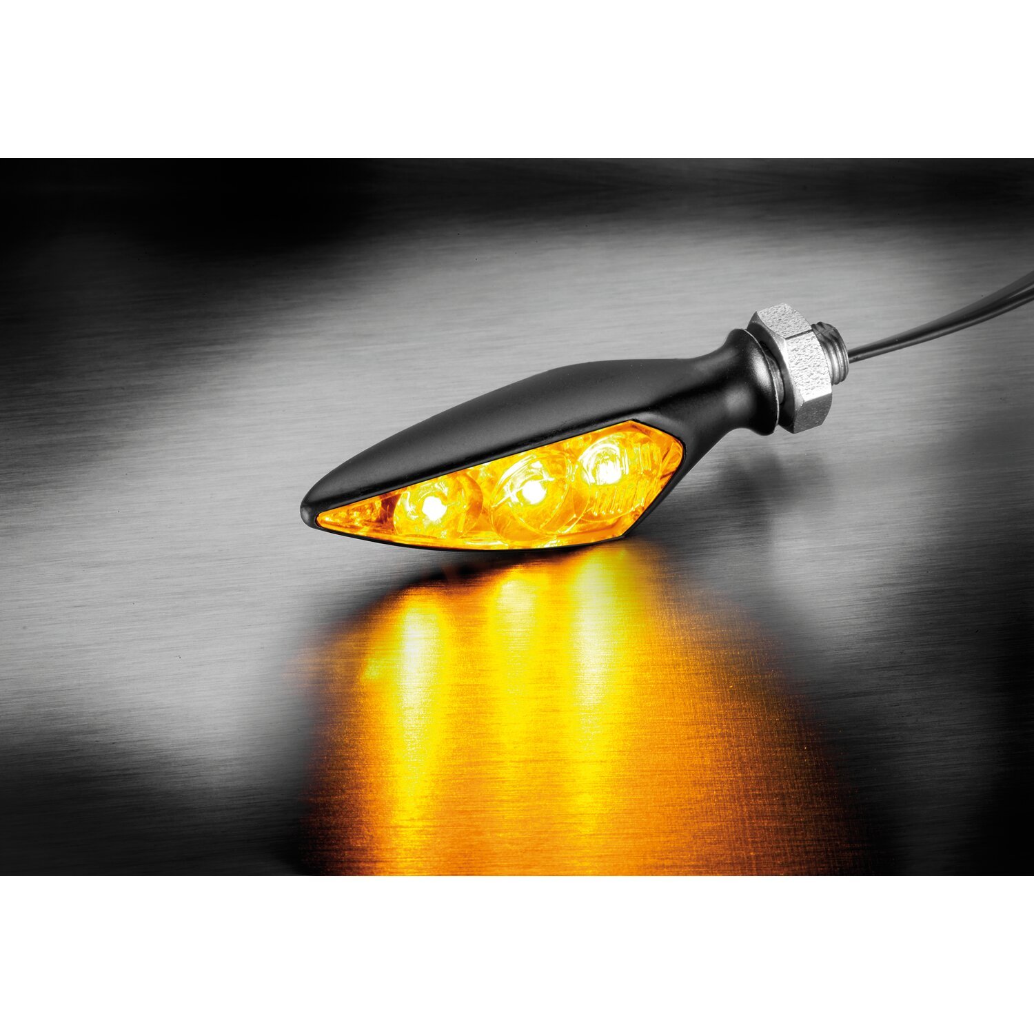 Kellermann, Rhombus S Dark turn signal. FR/RL, Black