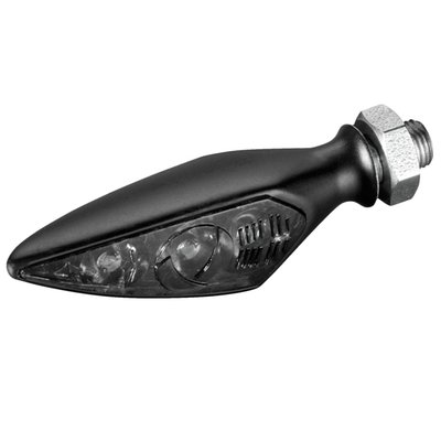 Rear Left side;
taillight, brake and turn signal in one;
with strongly tinted glass;
ECE approved for rear use;
35x 11,5x 11,5 mm