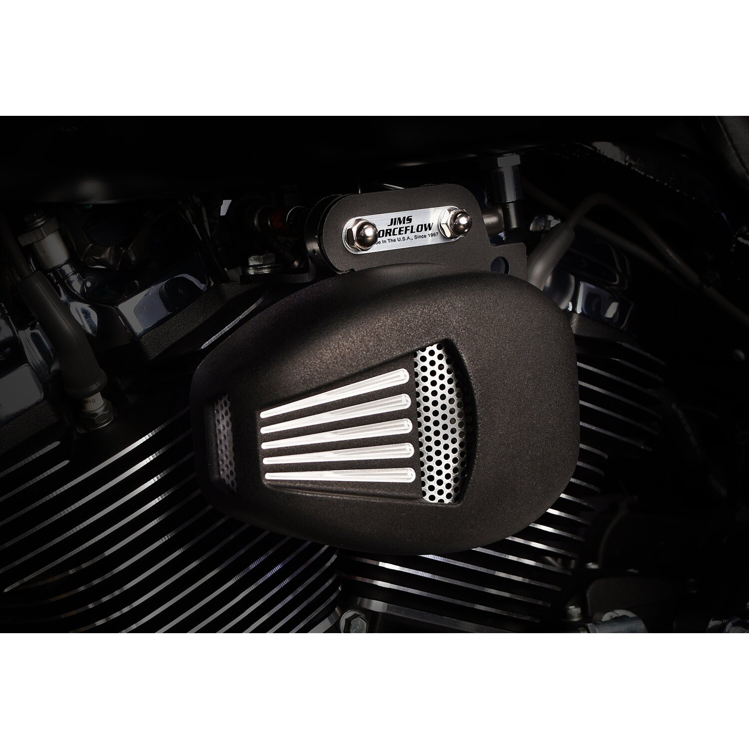 JIMS, M8 Forceflow cylinder head cooler, Black