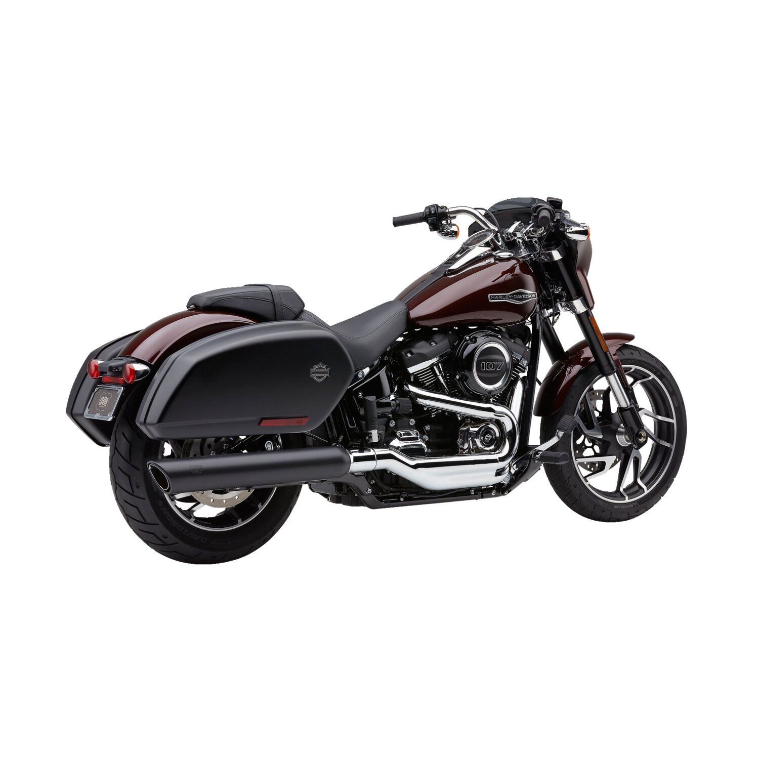 Cobra, 909 Twins 4" slip-on mufflers, Black, Satin