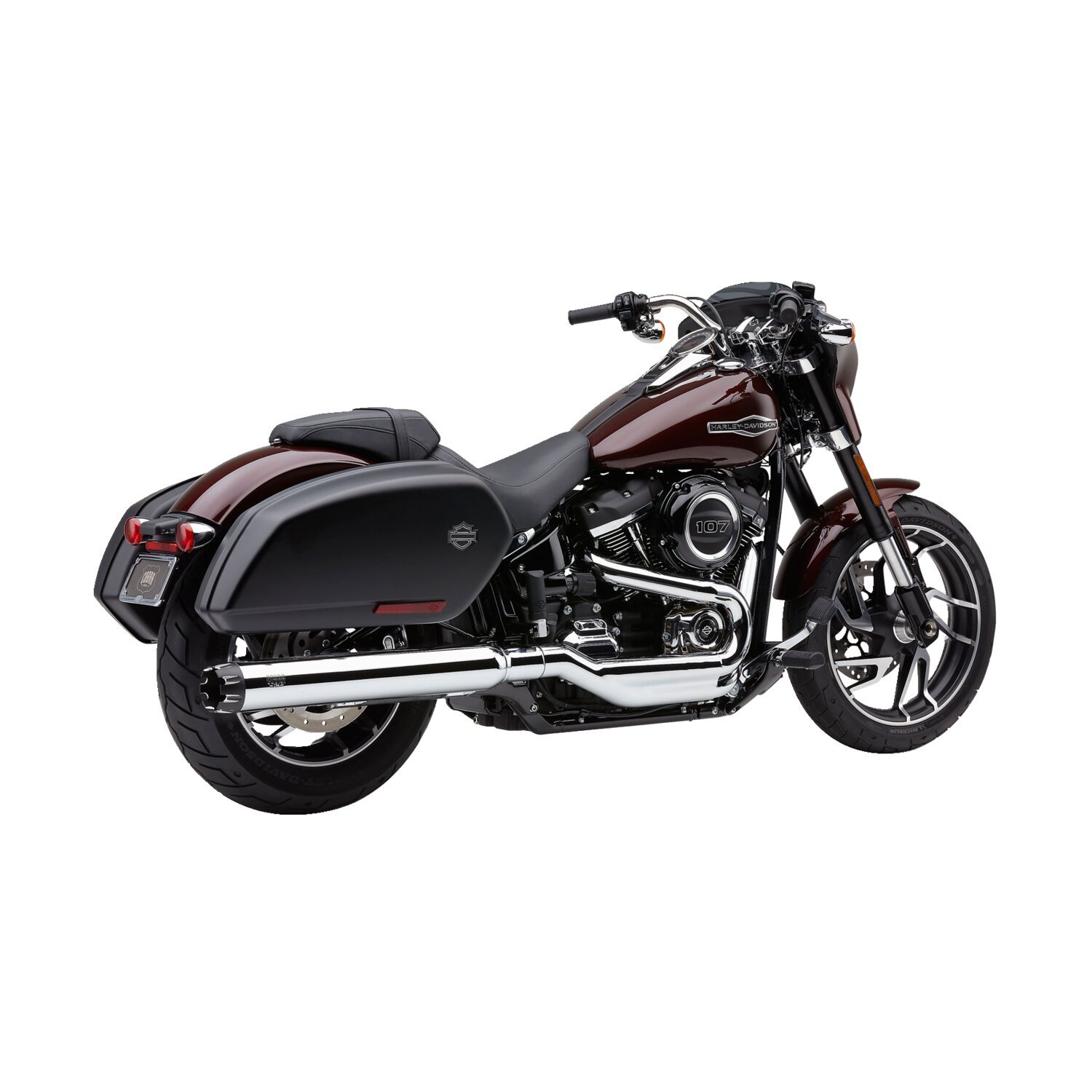 Cobra, Dual Cut 4" slip-on muffler, Black, Chrome