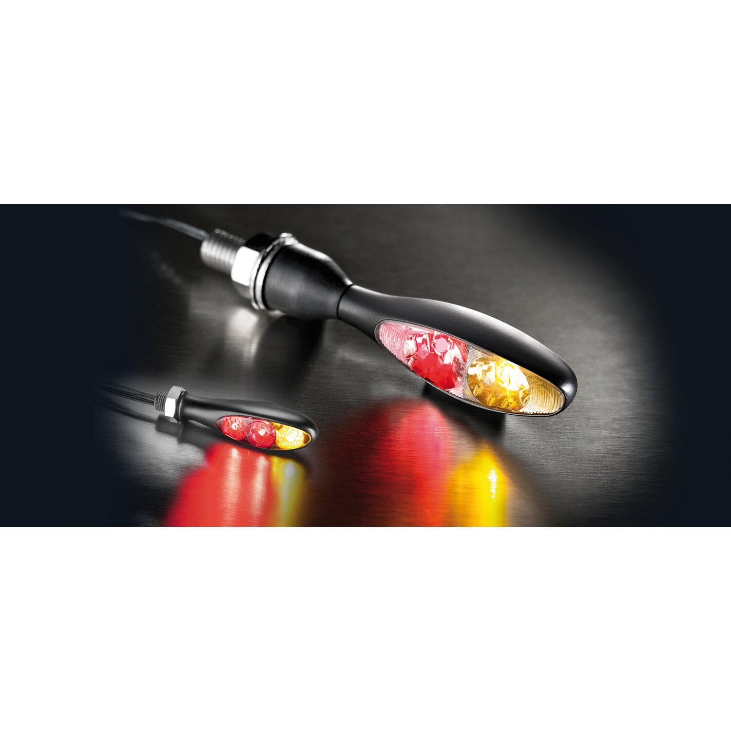 Kellermann, Micro S DF Dark. 3-1 taillight/turn signal combo, Black