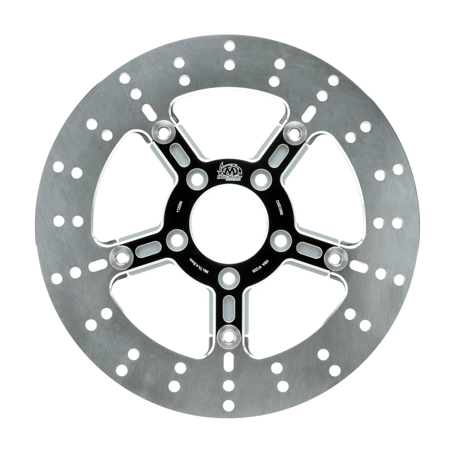 Moto-Master Adrian 5-spoke floating front brake disc ABE, Black, 300 mm