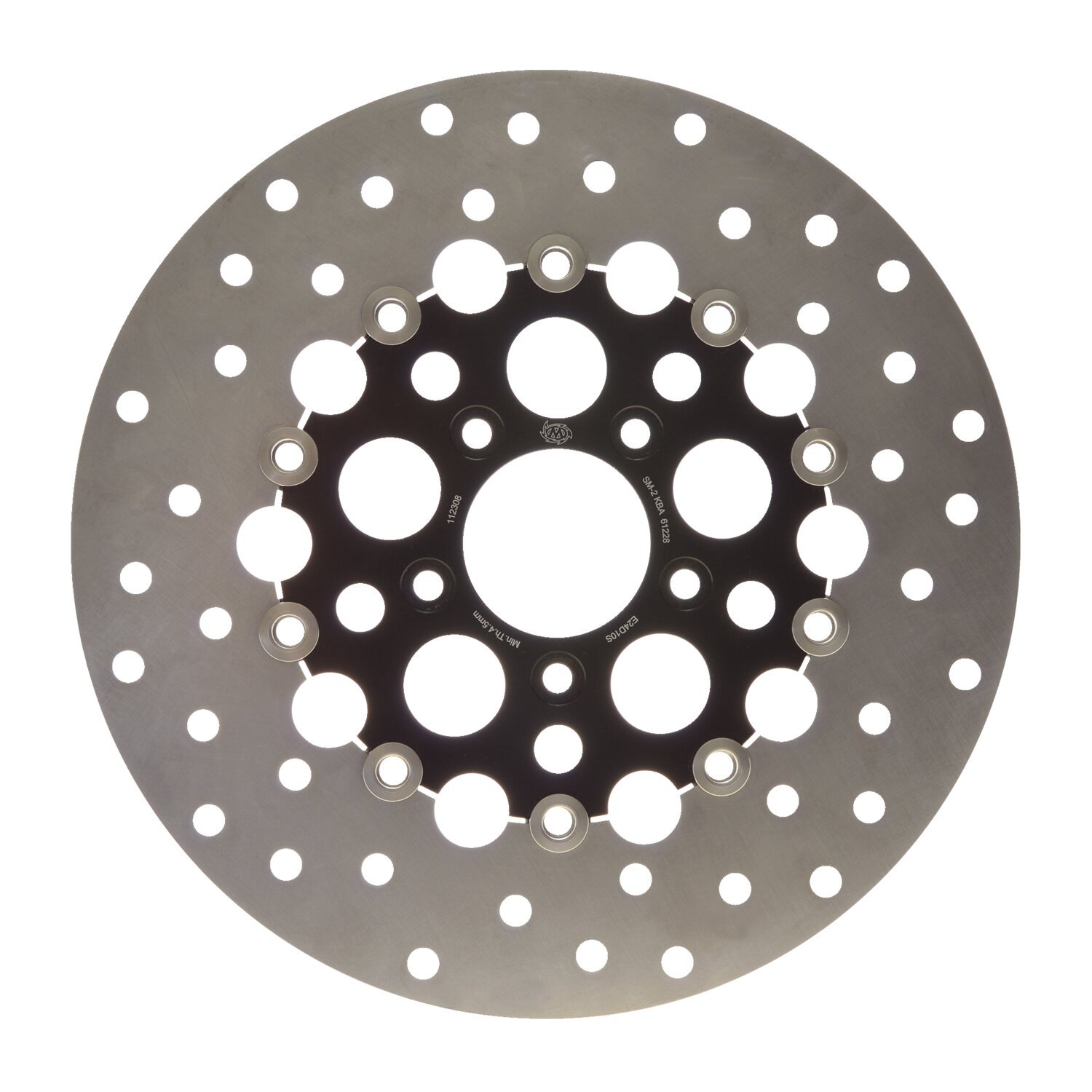 Moto-Master, Kingman floating brake rotor. Front left/right, Black, 300 mm