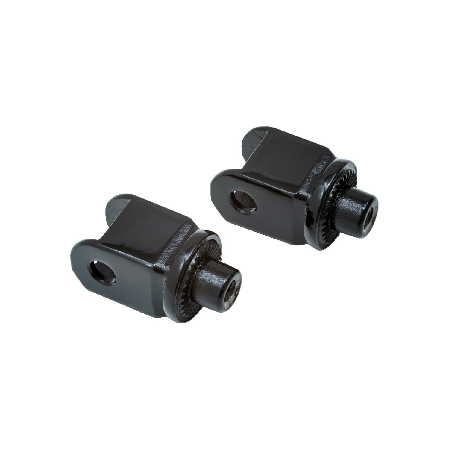 Kuryakyn, Footpeg adapter splined, Black, Gloss