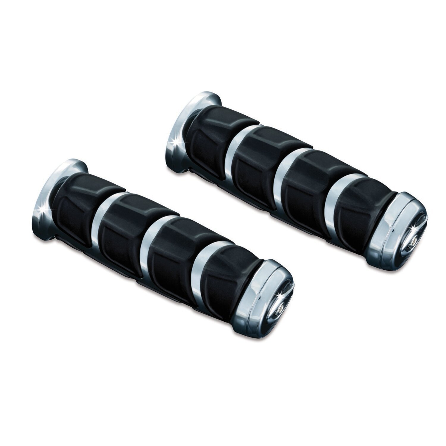 Kuryakyn, Kinetic grips 1, Black, Chrome