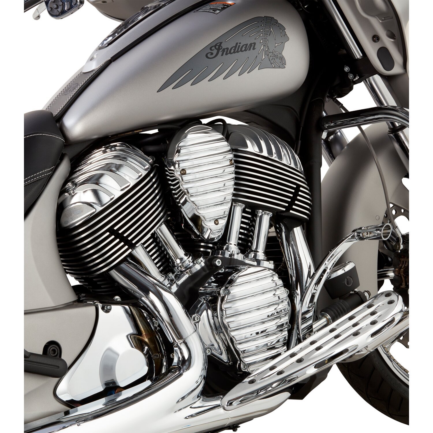 Arlen Ness, Deep cut driver floorboards, Silver, Chrome