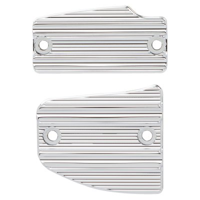 Billet aluminum; incl master cylinder covers for both hand & foot controls; use with stock gaskets