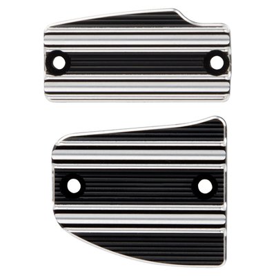 Billet aluminum; incl master cylinder covers for both hand & foot controls; use with stock gaskets