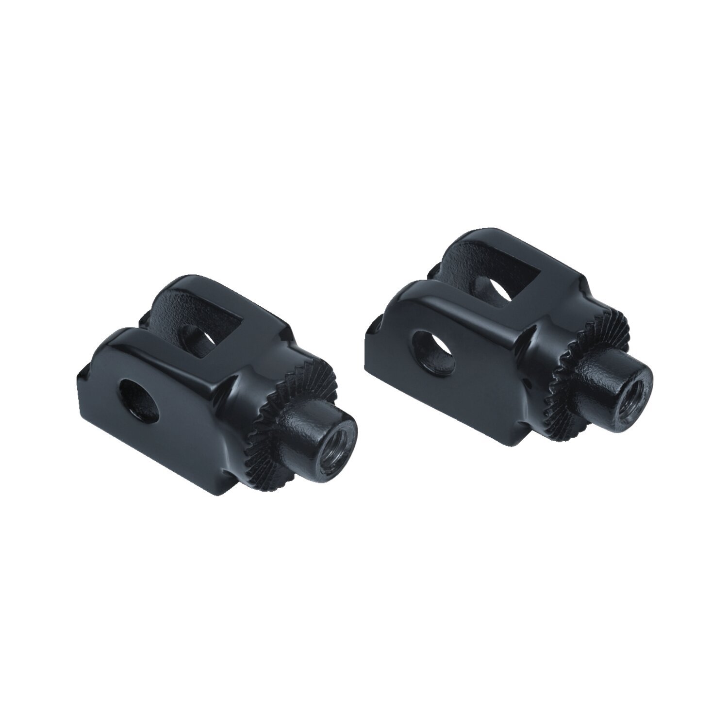 Kuryakyn, Splined female mount peg adapters, Black, Gloss