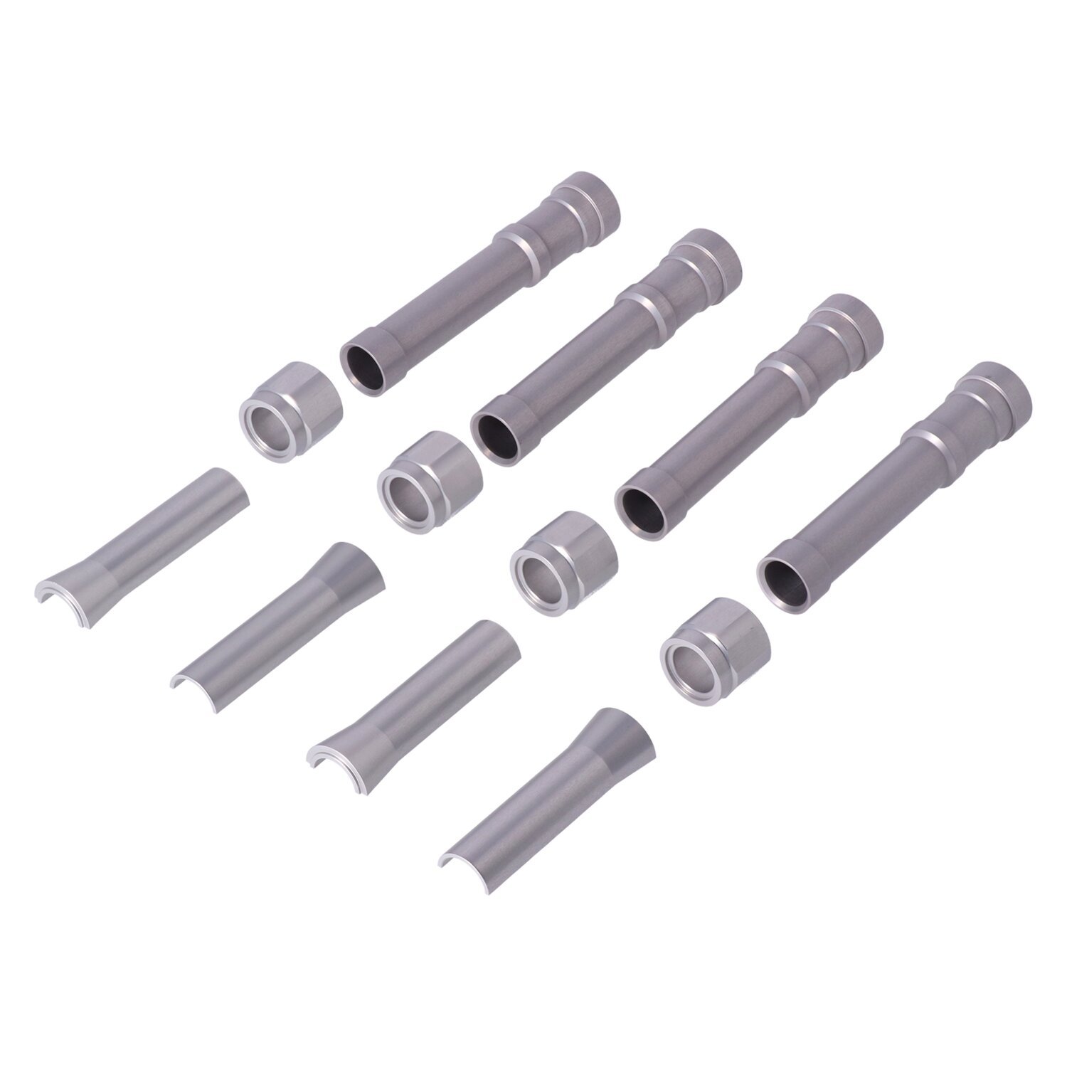 Dippert, Shovel aluminum pushrod cover set, Silver