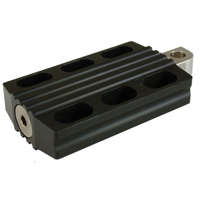 Comes with a special stainless steel 100mm wide x 60mm diameter axle and two bronze bushings. The pedal is made from aluminum with a minimum of 485N/mm2 tensile strenght.