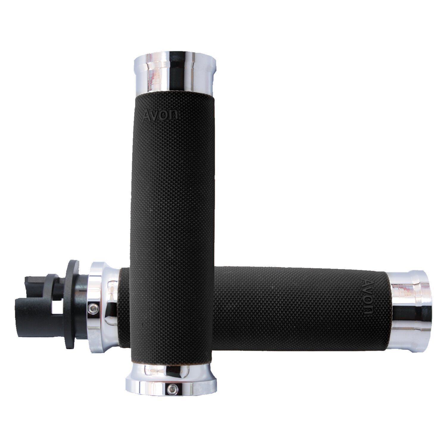 Avon custom grips chrome touring, Black