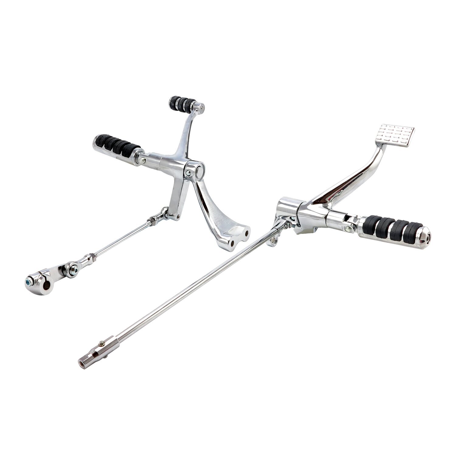 Evo XL forward control kit. ISO pegs, Chrome