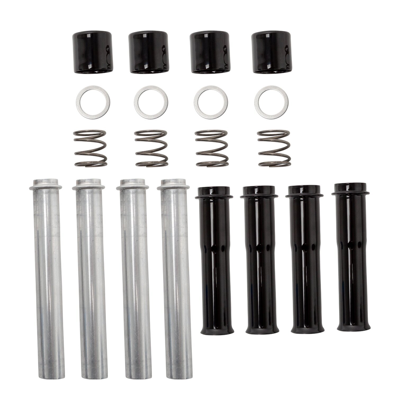 S&S, pushrod cover kit (excl. retainers, storm grey black tracker, Gloss