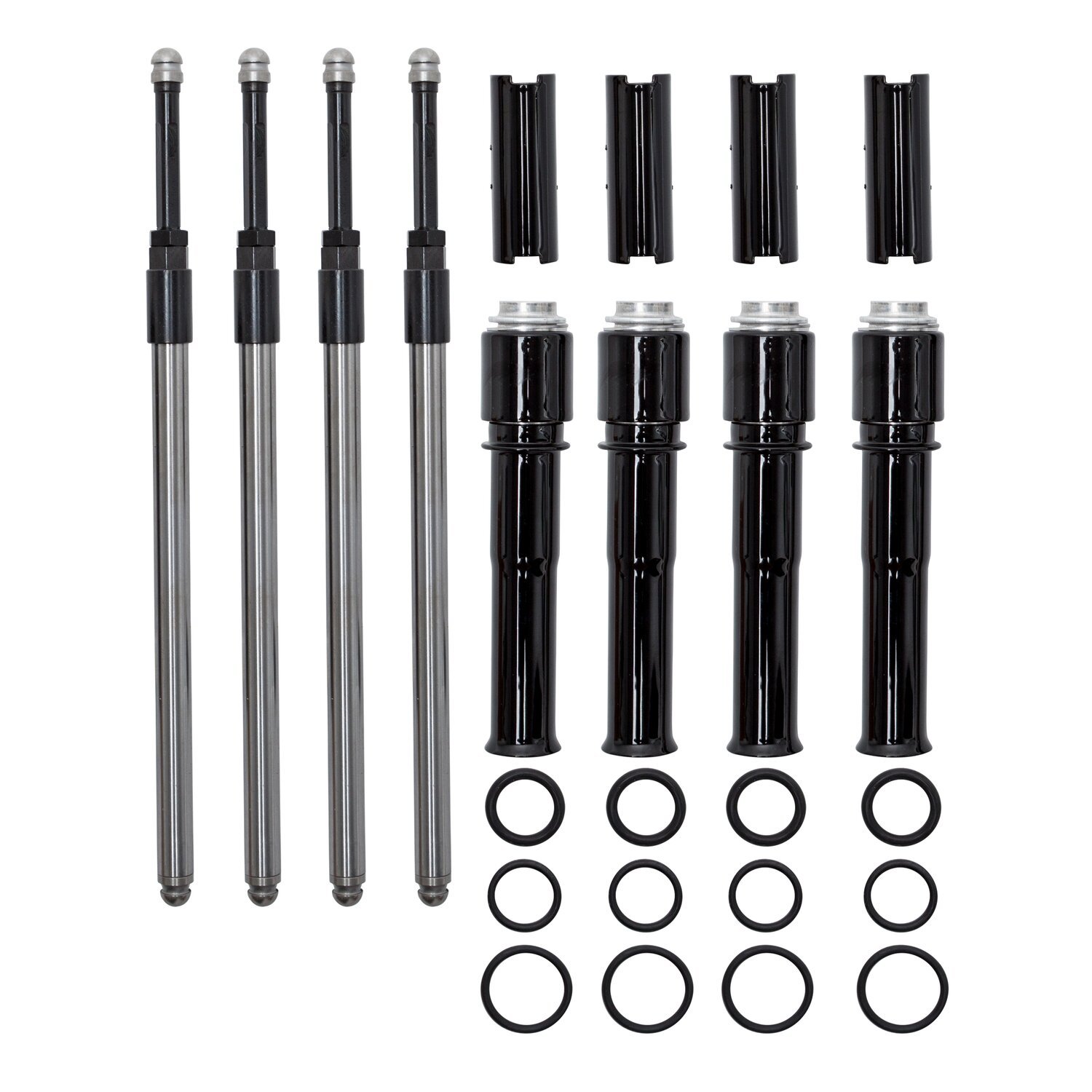 S&S, Twin Cam Quickee pushrod & cover kit, Black, Gloss